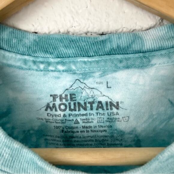 Y2K The Mountain Blue Eyed Kitten Face Long Sleeve Tie Dye - Picture 3 of 4